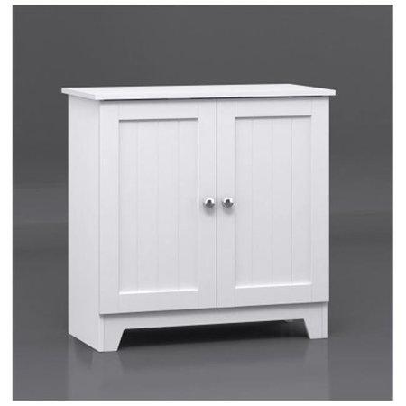 REDMON Redmon 5224 Contemporary Country Double Door Cabinet; White 5224